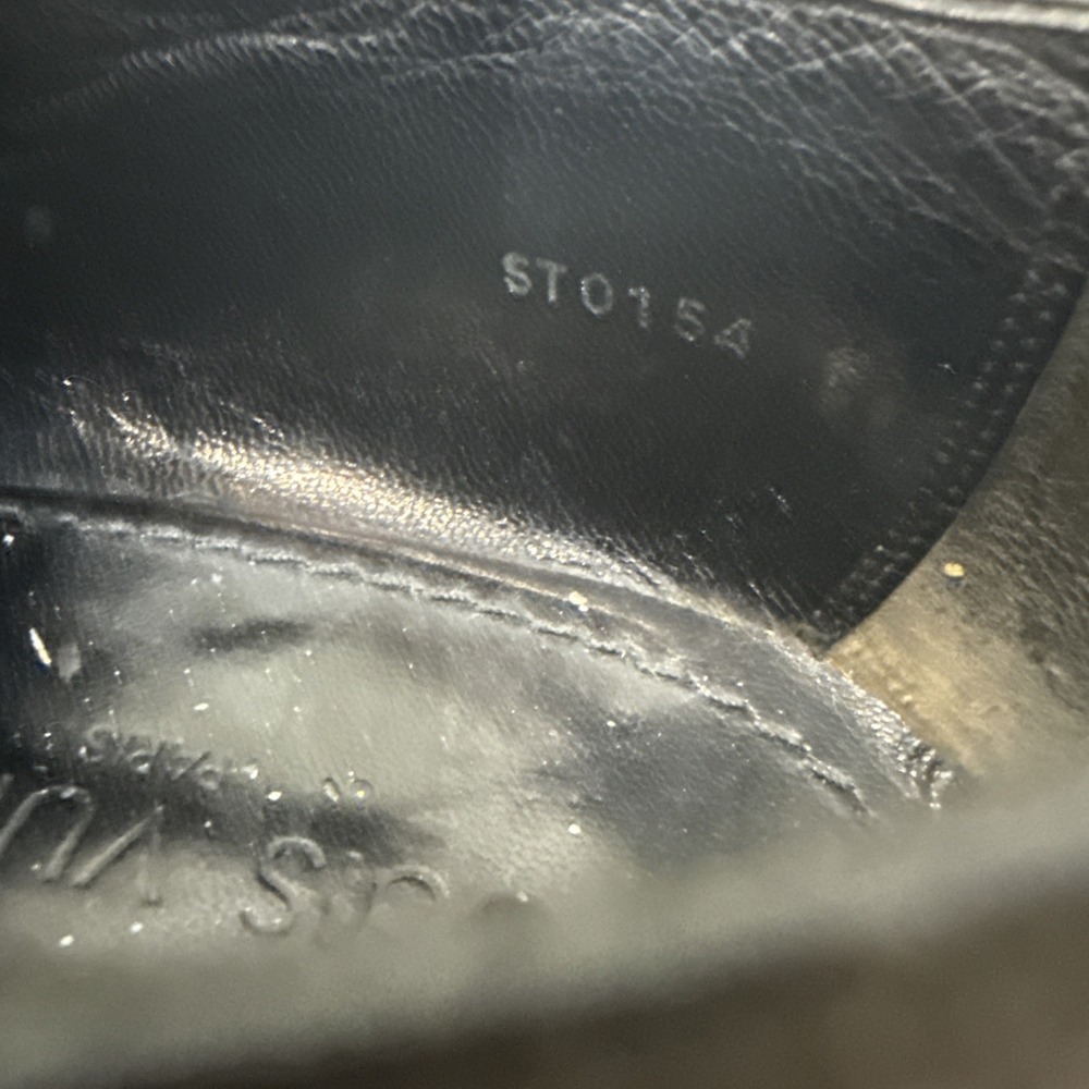 Louis Vuitton Mens Size 7.5 Black Epi Leather Derby Dress Shoes Designer Career - Picture 8 of 10